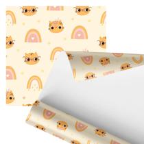 Papel De Parede Adesivo Gatinhos Arco-íris Colorido 2,80m
