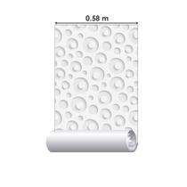 Papel De Parede Adesivo Geométrico 3D Cinza N017018 0,58X3M