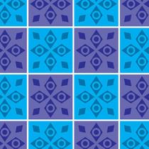 Papel de Parede Adesivo Geométrico Azul - 175