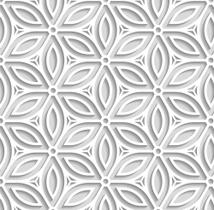 Papel de Parede Adesivo Geométrico Branco de Floral 3d Sombreado Fosco Vinil Autocolante 3m