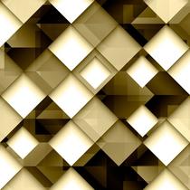 Papel de Parede Adesivo Geométrico Losangos Dourado - 147