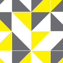 Papel de Parede Adesivo Geométrico Triângulos Amarelo - 068