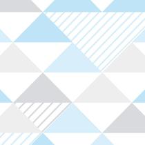 Papel de Parede Adesivo Geométrico Triângulos Azul - 136 Papel de Parede Adesivo Geométrico Triângulos Azul - 136