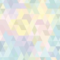 Papel de Parede Adesivo Geométrico Triângulos Colorido - 080