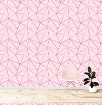 Papel de Parede Adesivo Geométrico Zara Pink Tons Rosa Fundo Clarinho Delicado 3m
