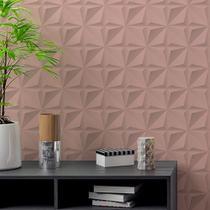 Papel De Parede Adesivo Gesso 3d Triangular Nude Rolo 3m