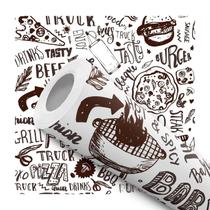 Papel de Parede Adesivo Ilustração Hamburguer Churrasco Batata Pizza Churrasqueira Cozinha Área Gourmet Papel de Parede Adesivo Ilustração Hamburguer Churrasco Batata Pizza Churrasqueira Cozinha Área Gourmet
