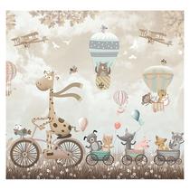 Papel de Parede Adesivo Infantil Animais Safari Bebe Quarto - 555pcp Papel de Parede Adesivo Infantil Animais Safari Bebe Quarto - 555pcp