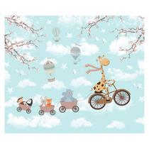 Papel de Parede Adesivo Infantil Animais Safari Quarto Bebe - 752pcm