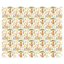 Papel de Parede Adesivo Infantil Animais Safari Quarto Bebe - 776pcm Papel de Parede Adesivo Infantil Animais Safari Quarto Bebe - 776pcm