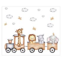 Papel de Parede Adesivo Infantil Animais Safari Quarto Criança - 668pcm