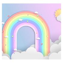 Papel de Parede Adesivo Infantil Arco-íris Quarto Bebe - 735pcp Papel de Parede Adesivo Infantil Arco-íris Quarto Bebe - 735pcp