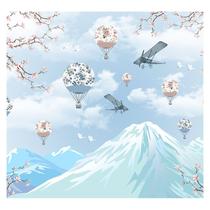 Papel de Parede Adesivo Infantil Aviões Balões Quarto Menino Menina - 666pcp