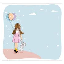 Papel de Parede Adesivo Infantil Balão Bebe Quarto Menina - 534pcp