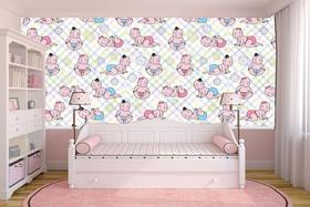 Papel de parede adesivo infantil bebe ( med. 90x300 cm)