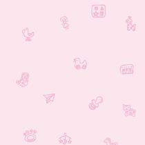 Papel de Parede Adesivo Infantil Brinquedos De baby Crianças Tons Rosa Delicado - REF:DPIN18