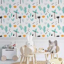 Papel De Parede Adesivo Infantil Cactos N014159 Rolo0,58x3M