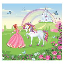 Papel de Parede Adesivo Infantil Castelo Princesa Quarto Menina - 711pcp