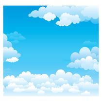 Papel de Parede Adesivo Infantil Céu Nuvens Quarto Bebe - 686pcp