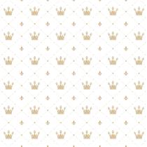 Papel de Parede Adesivo Infantil Coroa Dourada 2,70x0,57m
