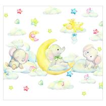 Papel de Parede Adesivo Infantil Elefantes Animais Bebe Quarto - 501pcp Papel de Parede Adesivo Infantil Elefantes Animais Bebe Quarto - 501pcp