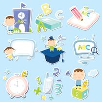 Papel de Parede Adesivo Infantil Escolinha Numerais ABC Baby Fundo Azul - REF:DPIN02