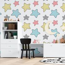 Papel de Parede Adesivo Infantil Estrelas N015140 0,58x3,00M