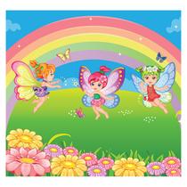Papel de Parede Adesivo Infantil Fadas Quarto Menina - 742pcp Papel de Parede Adesivo Infantil Fadas Quarto Menina - 742pcp