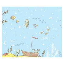 Papel de Parede Adesivo Infantil Fundo do Mar Bebe Quarto - 554pcm Papel de Parede Adesivo Infantil Fundo do Mar Bebe Quarto - 554pcm