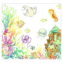 Papel de Parede Adesivo Infantil Fundo do Mar Quarto Menino Menina - 625pcp