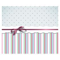 Papel de Parede Adesivo Infantil Listras Laço Quarto Menina - 778pcm Papel de Parede Adesivo Infantil Listras Laço Quarto Menina - 778pcm