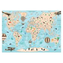 Papel de Parede Adesivo Infantil Mapa Mundi Quarto Menino - 763pcp Papel de Parede Adesivo Infantil Mapa Mundi Quarto Menino - 763pcp