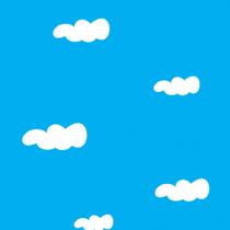 Papel de Parede Adesivo Infantil Nuvens Brancas Fundo Azul Blue Quarto Boy - REF:DPIN26