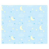 Papel de Parede Adesivo Infantil Nuvens Lua Estrelas Quarto - 687pcm Papel de Parede Adesivo Infantil Nuvens Lua Estrelas Quarto - 687pcm