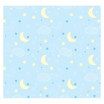 Papel de Parede Adesivo Infantil Nuvens Lua Estrelas Quarto - 687pcp