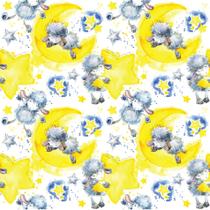 Papel de Parede Adesivo Infantil Ovelhas na Lua 2,70x0,57m Papel de Parede Adesivo Infantil Ovelhas na Lua 2,70x0,57m