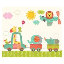 Papel de Parede Adesivo Infantil Safari Animais Bebe Quarto - 519pcm Papel de Parede Adesivo Infantil Safari Animais Bebe Quarto - 519pcm