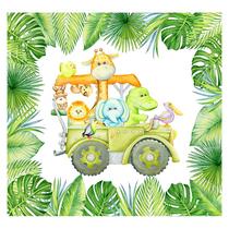 Papel de Parede Adesivo Infantil Safari Animais Bebe Quarto - 614pcp