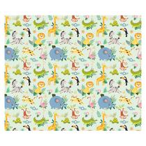 Papel de Parede Adesivo Infantil Safari Animais Quarto Bebe - 700pcm