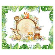 Papel de Parede Adesivo Infantil Safari Animais Quarto Criança - 659pcm