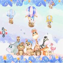 Papel De Parede Adesivo Infantil Safari Balão