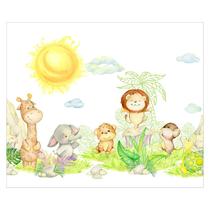 Papel de Parede Adesivo Infantil Safari Floresta Bebe Quarto - 485pcm Papel de Parede Adesivo Infantil Safari Floresta Bebe Quarto - 485pcm