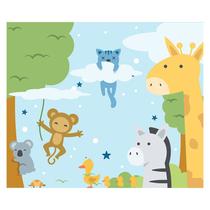 Papel de Parede Adesivo Infantil Safari Floresta Bebe Quarto - 561pcm Papel de Parede Adesivo Infantil Safari Floresta Bebe Quarto - 561pcm