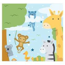 Papel de Parede Adesivo Infantil Safari Floresta Bebe Quarto - 561pcp