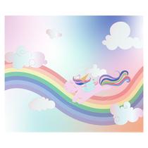 Papel de Parede Adesivo Infantil Unicórnio Bebe Quarto Menina - 537pcm
