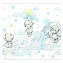 Papel de Parede Adesivo Infantil Ursinho Balão Bebe Quarto - 491pcp Papel de Parede Adesivo Infantil Ursinho Balão Bebe Quarto - 491pcp