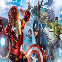 Papel De Parede Adesivo, Infantil Vingadores Marvel Homem de Ferro Voando 1X1 - Final Decor