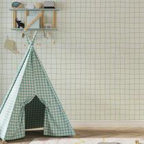 Papel de Parede Adesivo Infantil Xadrez Quadriculado Verde 1m