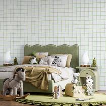 Papel de Parede Adesivo Infantil Xadrez Quadriculado Verde 2,5m