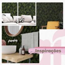 Papel De Parede Adesivo Jardim Folha Tropical Verde Esc. 18M